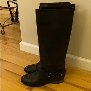 Below the knee black boots